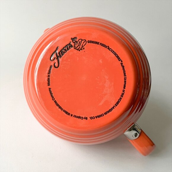 Vintage Fiesta Enamel Metal Teapot Persimmon Orange Copco Fiestaware - Picture 6 of 8